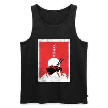 Ramen - Männer Premium Bio Tank Top - Schwarz - Vorne - AI Model Male 178 light (178cm)