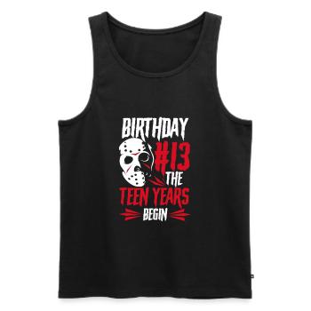Halloween chez les adolescentes - Débardeur bio Premium Homme - noir - Devant - Michal (187cm)