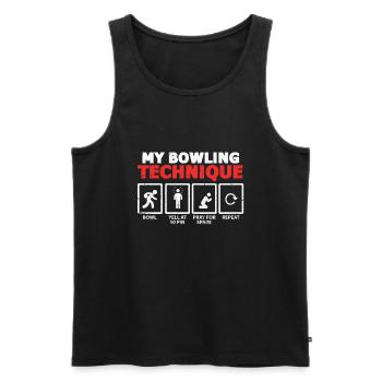 Bowling Team Bowler Bowling Bowling Technique Gift - Men's Premium Organic Tank Top - black - Front - AI Model Male 178 light (178cm)