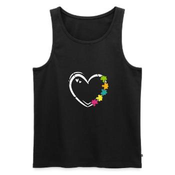 autism - Men's Premium Organic Tank Top - black - Front - Michal (187cm)