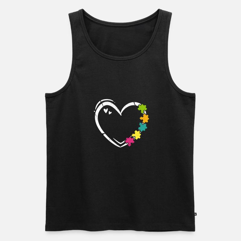 Autismus - Männer Premium Bio Tank Top - Schwarz