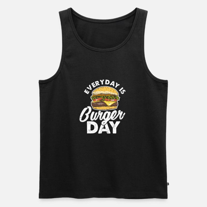 Burger - Männer Premium Bio Tank Top - Schwarz