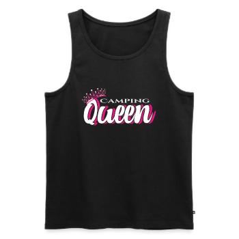 Camping Queen Camperin Camper - Männer Premium Bio Tank Top - Schwarz - Vorne - AI Model Male 178 light (178cm)
