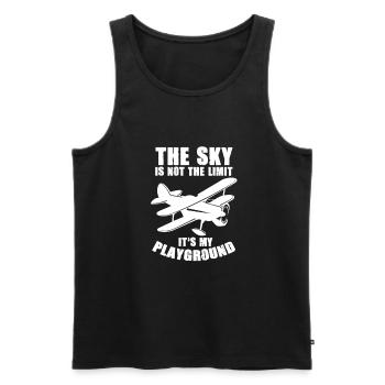 Pilot - Men's Premium Organic Tank Top - black - Front - Michal (187cm)