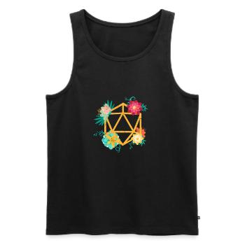 D20 Dice Fantasy Gaming Gamer Dungeon Gift - Men's Premium Organic Tank Top - black - Front - AI Model Male 178 light (178cm)