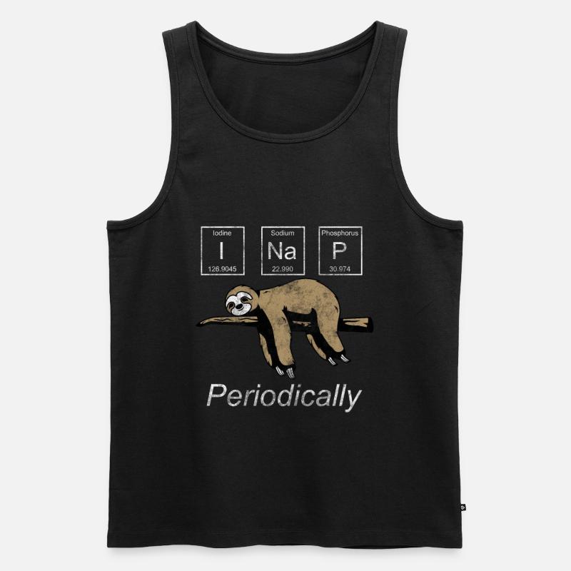 Faultier - Männer Premium Bio Tank Top - Schwarz