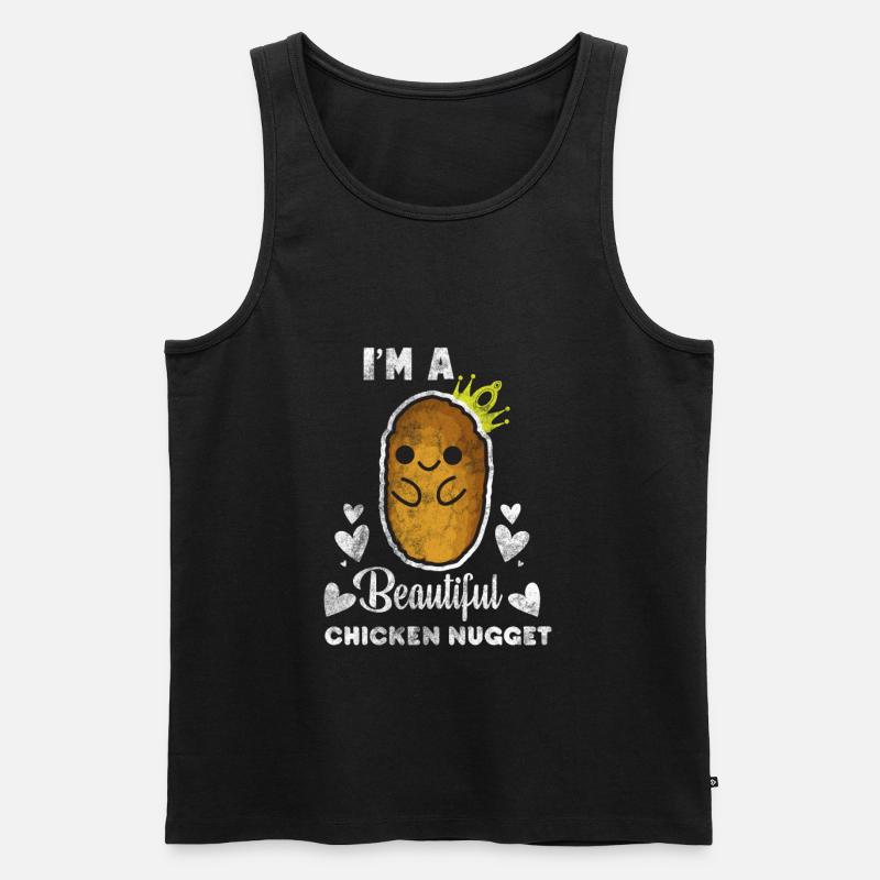 Chicken Nugget - Männer Premium Bio Tank Top - Schwarz