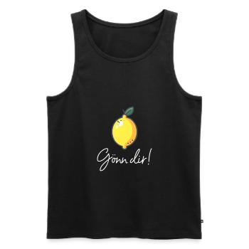 Gönn dir - Männer Premium Bio Tank Top - Schwarz - Vorne - Michal (187cm)