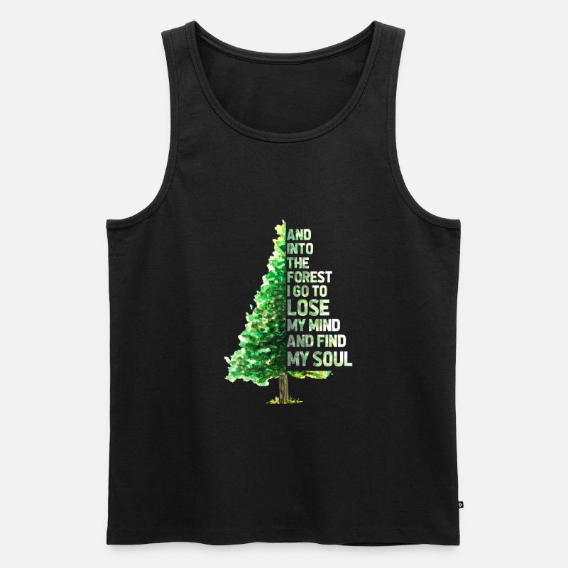 Wald - Männer Premium Bio Tank Top - Schwarz