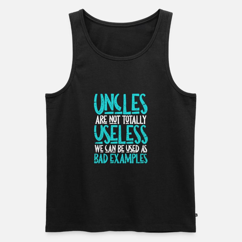 Onkel - Männer Premium Bio Tank Top - Schwarz