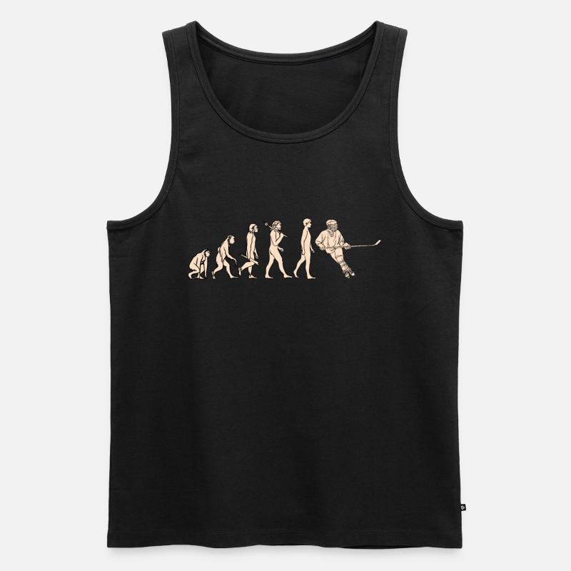 Evolution Eishockey Design für Eishockeyspieler - Männer Premium Bio Tank Top - Schwarz