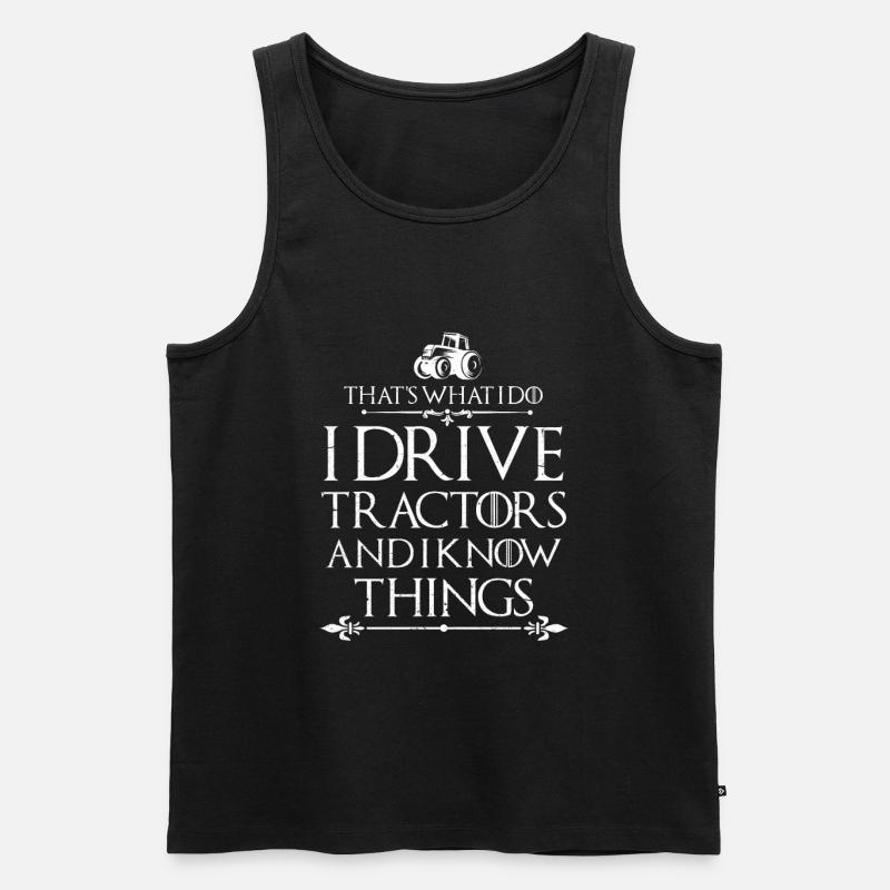 Traktor - Männer Premium Bio Tank Top - Schwarz