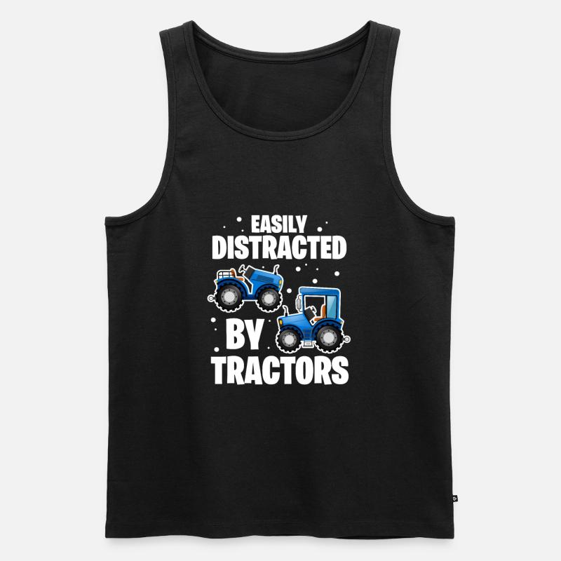 Traktor - Männer Premium Bio Tank Top - Schwarz
