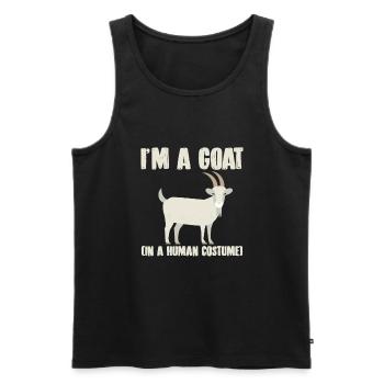 goat - Men's Premium Organic Tank Top - black - Front - Michal (187cm)