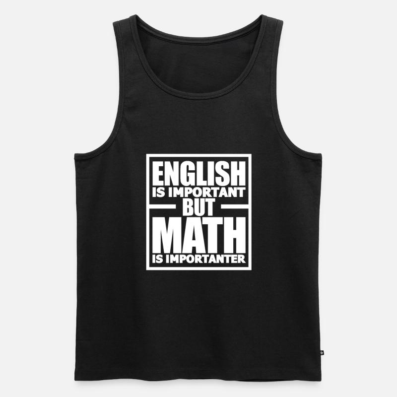 Mathe Englisch - Männer Premium Bio Tank Top - Schwarz