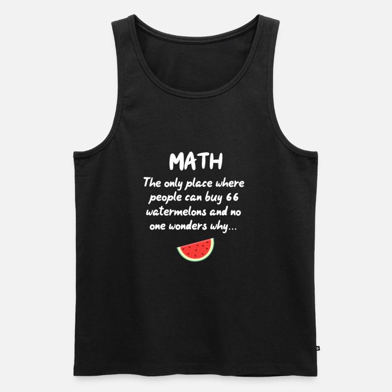Mathe - Männer Premium Bio Tank Top - Schwarz