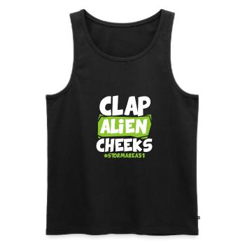 Storm Area 51 - Männer Premium Bio Tank Top - Schwarz - Vorne - AI Model Male 178 light (178cm)