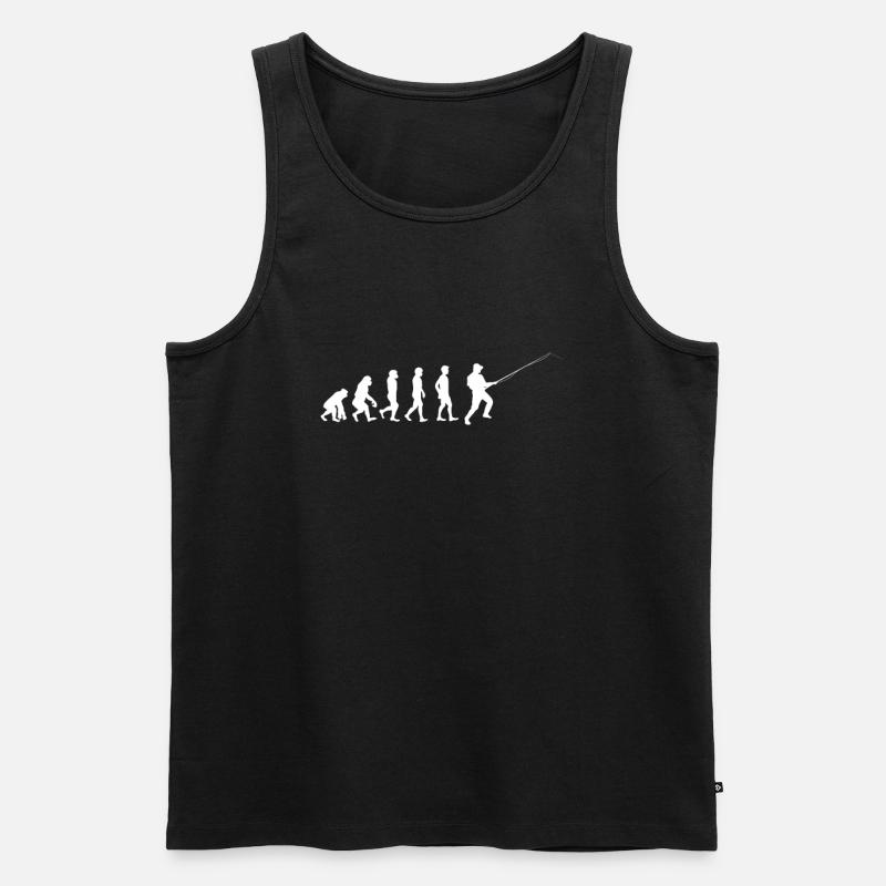 Angler Evolution - Männer Premium Bio Tank Top - Schwarz