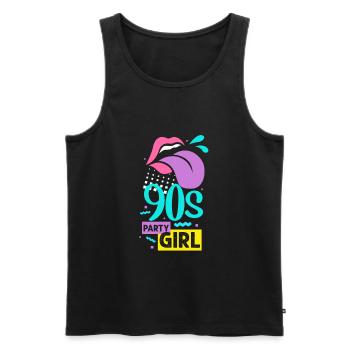 90s - Men's Premium Organic Tank Top - black - Front - AI Model Male 178 light (178cm)