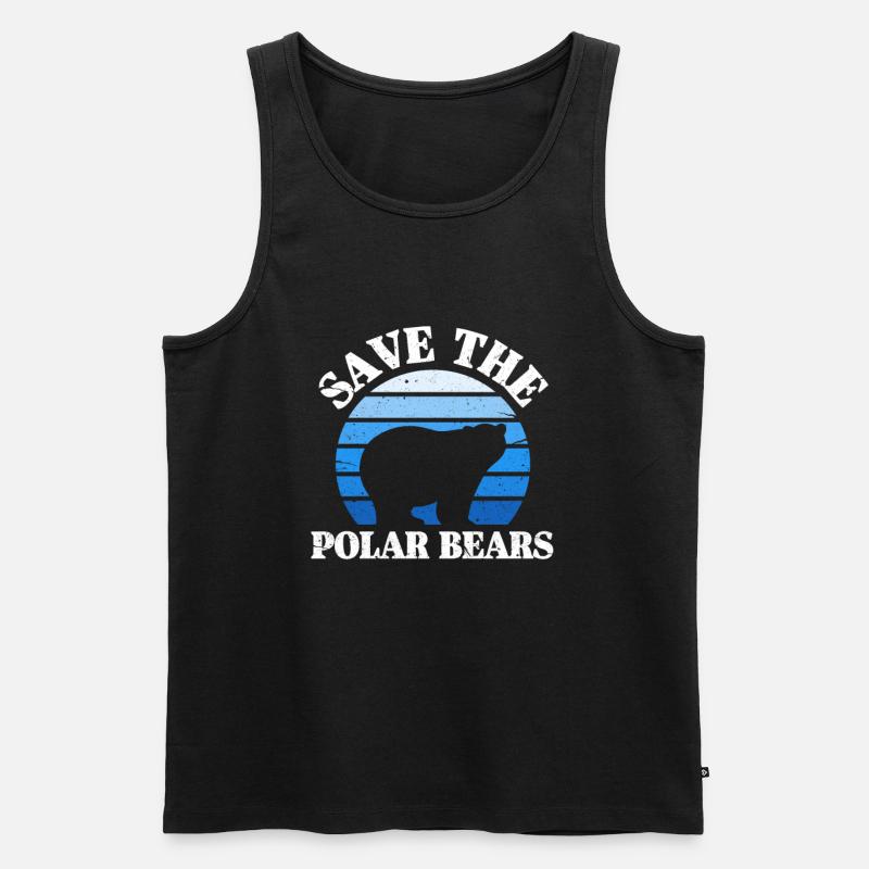 Eisbär - Männer Premium Bio Tank Top - Schwarz