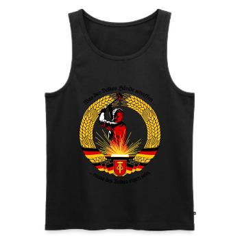 Was des Volkes Hände schaffen ... - Männer Premium Bio Tank Top - Schwarz - Vorne - AI Model Male 178 light (178cm)