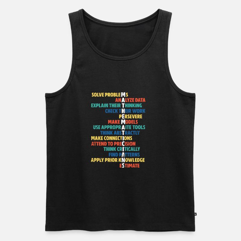 Mathe - Männer Premium Bio Tank Top - Schwarz