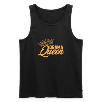 Drama Queen - Männer Premium Bio Tank Top - Schwarz - Vorne - AI Model Male 178 light (178cm)