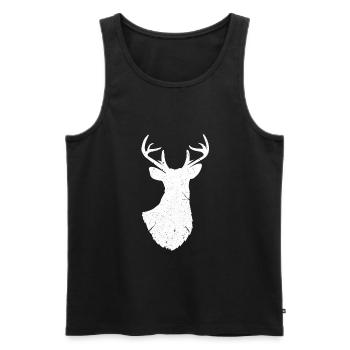 Jagd - Männer Premium Bio Tank Top - Schwarz - Vorne - Michal (187cm)