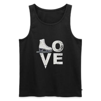 Eiskunstlauf - Männer Premium Bio Tank Top - Schwarz - Vorne - Michal (187cm)