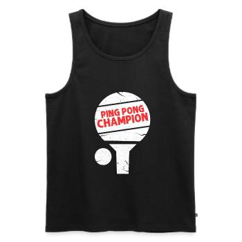 ping-pong - Men's Premium Organic Tank Top - black - Front - AI Model Male 178 light (178cm)