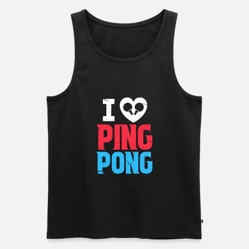 Pingpong - Männer Premium Bio Tank Top - Schwarz