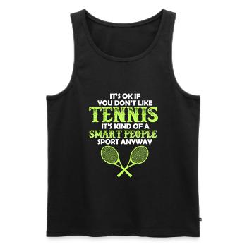 Joueur de tennis Tennis Raquette de tennis Court de tennis - Débardeur bio Premium Homme - noir - Devant - Michal (187cm)