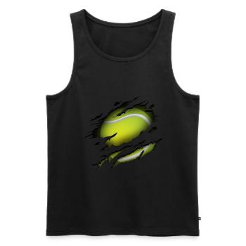 Tennis Tennis Ball Tennis Player Sport Sport - Débardeur bio Premium Homme - noir - Devant - Michal (187cm)