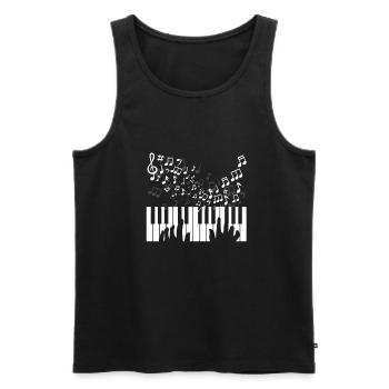 Piano Piano Pianist Musician Classical Gift - Men's Premium Organic Tank Top - black - Front - Michal (187cm)