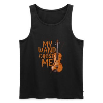 Violin violin orchestra violinist gift - Men's Premium Organic Tank Top - black - Front - Michal (187cm)