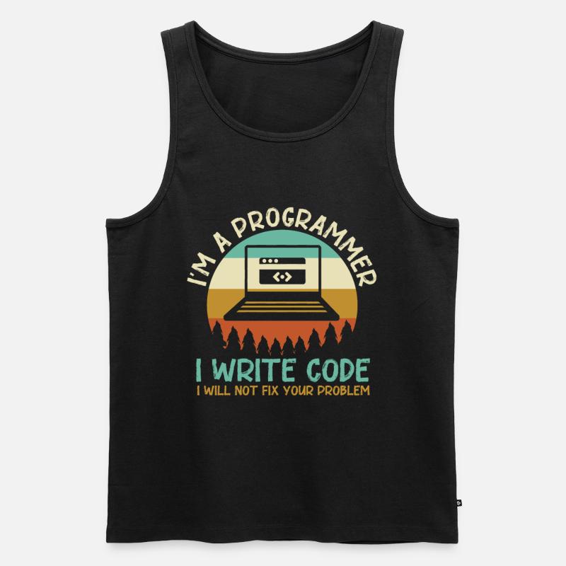 Programmierer Code Coding - Männer Premium Bio Tank Top - Schwarz