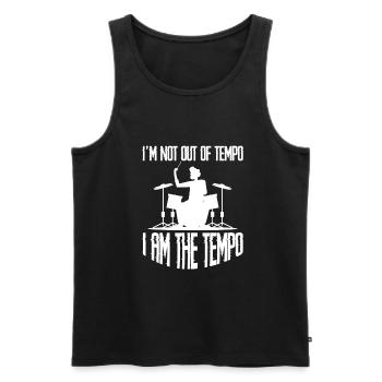 Drummer drummer drums band gift - Men's Premium Organic Tank Top - black - Front - Michal (187cm)
