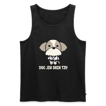 Shih Tzu Juijitsu - Débardeur bio Premium Homme - noir - Devant - Michal (187cm)