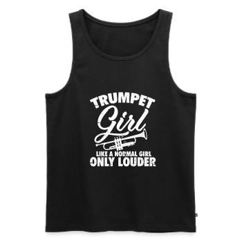 Trompette Girl musicienne femme trompettes cadeau - Débardeur bio Premium Homme - noir - Devant - Michal (187cm)