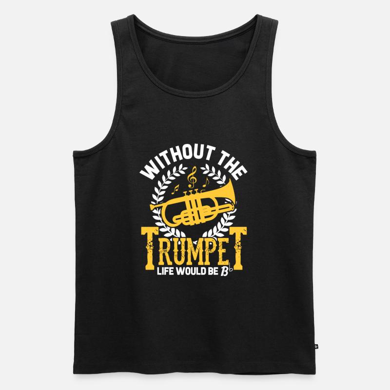Trompete - Männer Premium Bio Tank Top - Schwarz