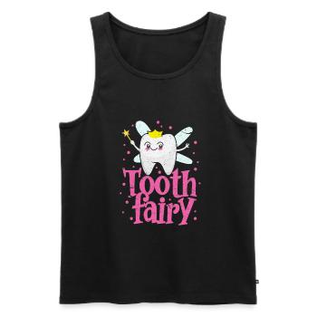 Zahn Fee - Männer Premium Bio Tank Top - Schwarz - Vorne - AI Model Male 178 light (178cm)