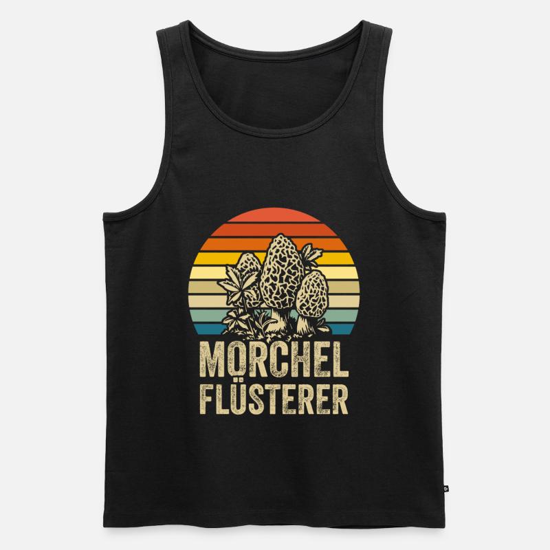 Morchel Flüsterer - Männer Premium Bio Tank Top - Schwarz