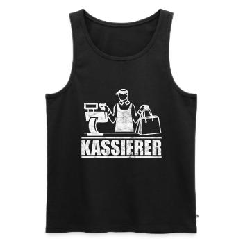 Kassierer Kasse Kostüm - Männer Premium Bio Tank Top - Schwarz - Vorne - Michal (187cm)