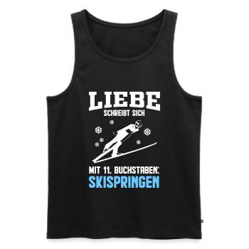 Skispringen - Männer Premium Bio Tank Top - Schwarz - Vorne - Michal (187cm)