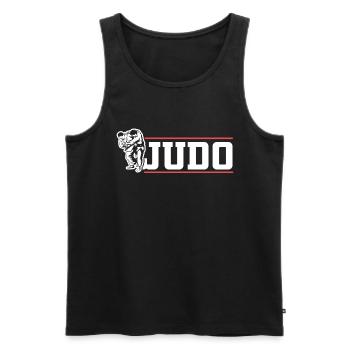 Judo fighter martial arts - Men's Premium Organic Tank Top - black - Front - AI Model Male 178 light (178cm)