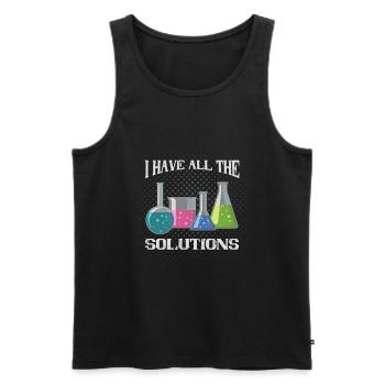 Nerd Science Geek - Men's Premium Organic Tank Top - black - Front - AI Model Male 178 light (178cm)