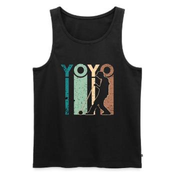 YOYO retro vintage Geschenk - Männer Premium Bio Tank Top - Schwarz - Vorne - AI Model Male 178 light (178cm)