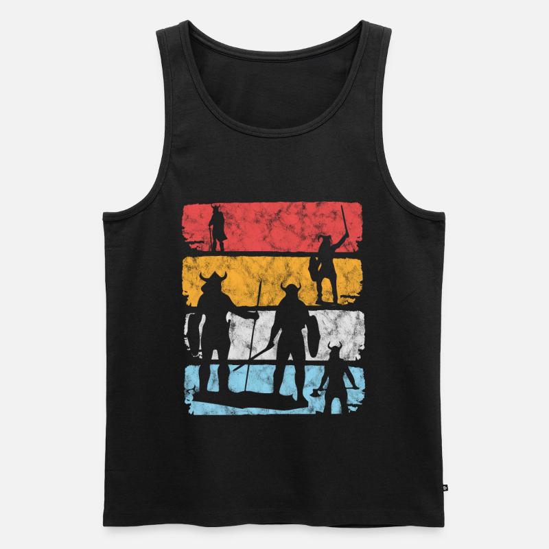 Wikinger Wikinger Wikinger - Männer Premium Bio Tank Top - Schwarz