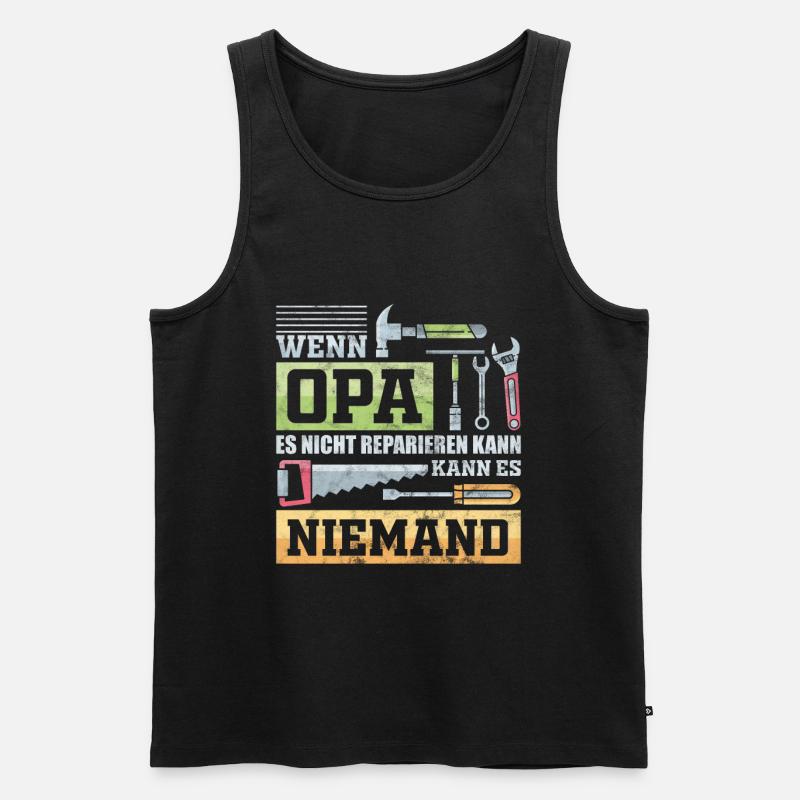 Opa Hobby Geschenk - Männer Premium Bio Tank Top - Schwarz