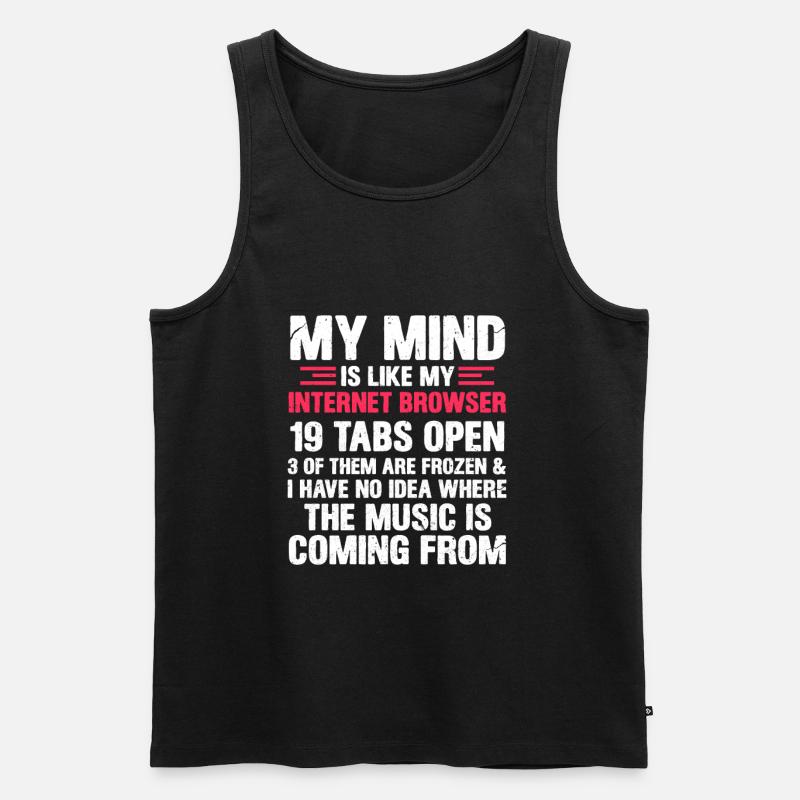 Internet Gedanken Programmierer Nerd Geschenk - Männer Premium Bio Tank Top - Schwarz
